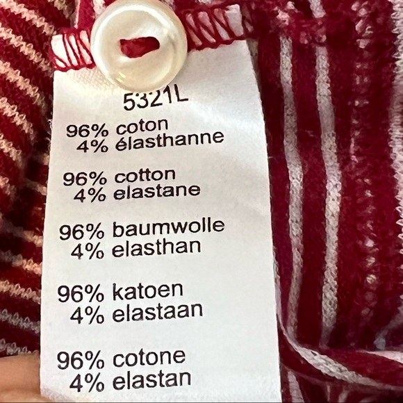 Lacoste Button Up Cardigan Stripe Swetaer Sz 38 - Picture 7 of 7